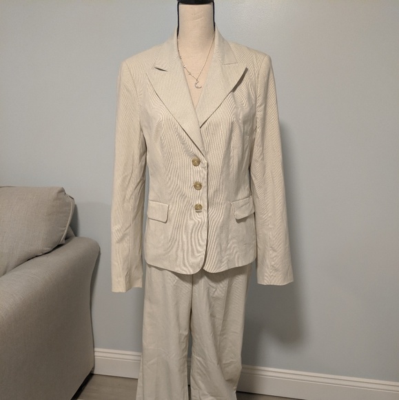The Limited Dresses & Skirts - The Limited ¦ Cream pinstripe suit